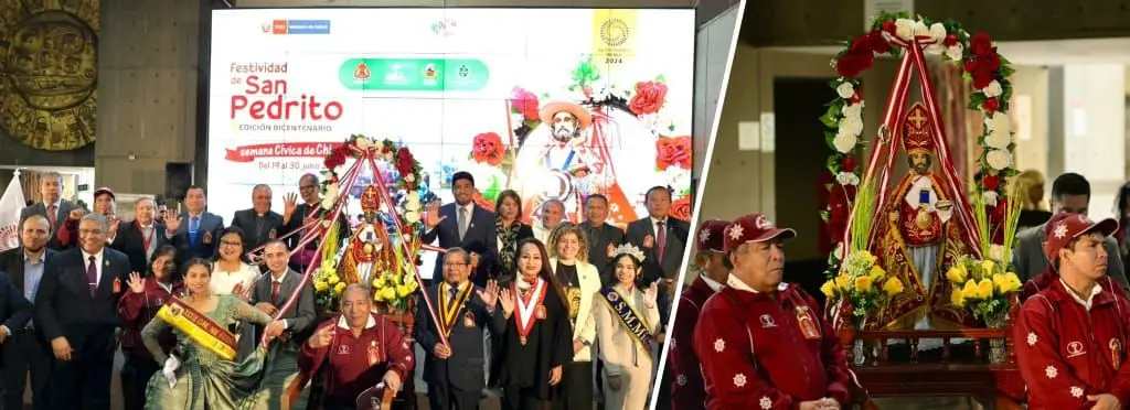 ULADECH Catholic's Rector had outstanding participation in the launching of the San Pedrito Festival at the Ministry of Culture