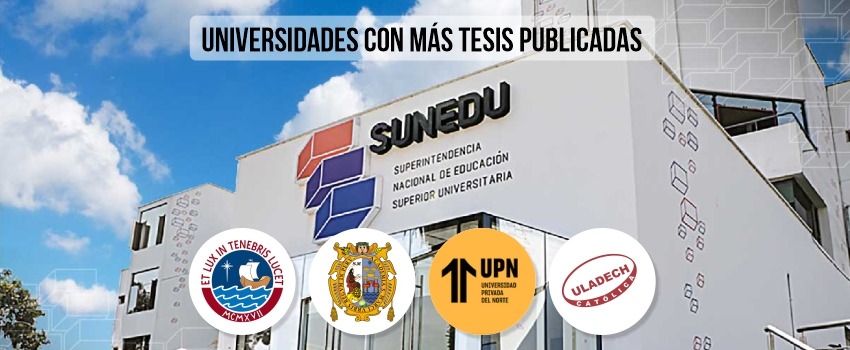 SUNEDU informa que ULADECH Católica integra la lista de las 10 universidades con más tesis publicadas