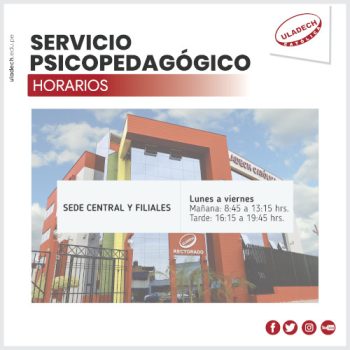 Servicio Psicopedagógico -Horarios