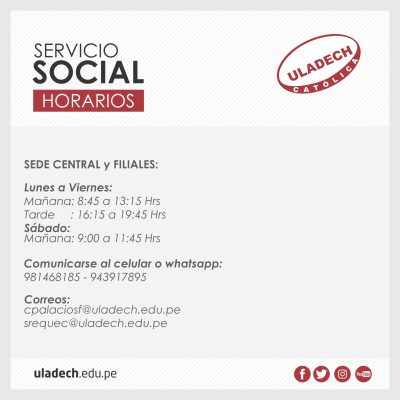 Servicio Social - Horarios