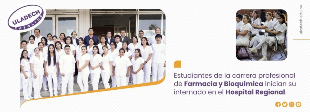 Un grupo de estudiantes de la carrera de Farmacia y Bioquímica dan inicio a su internado en Hospital Regional