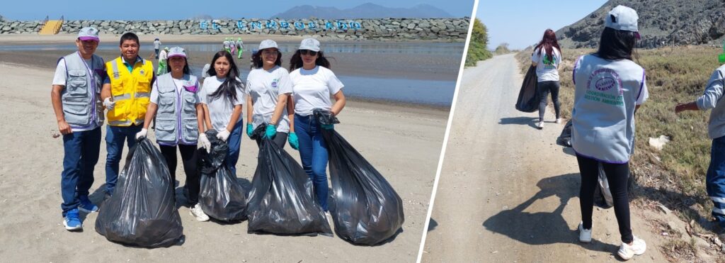 Voluntariado de ULADECH Católica realiza campaña de limpieza en playa “El Enrocado” de Samanco