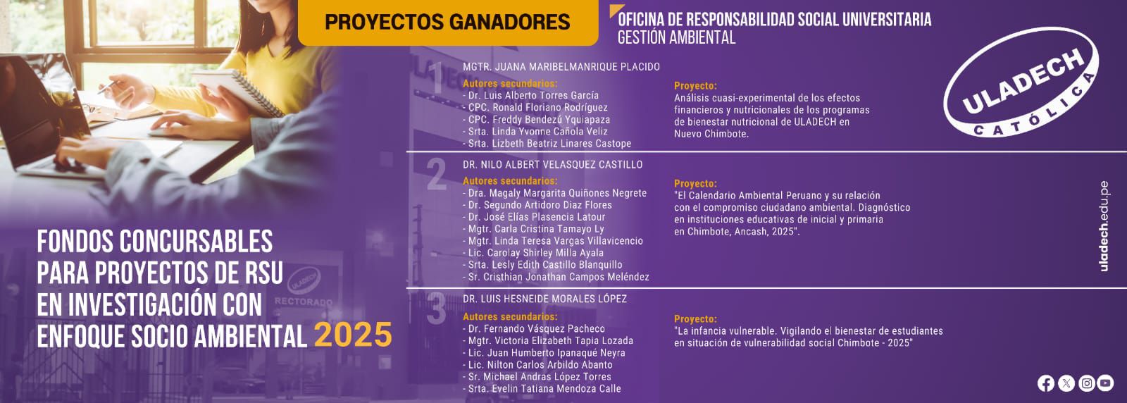 Fondos concursables de investigación con enfoque socioambiental