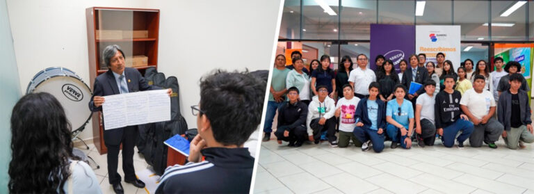 Fotografía de alumnos de la orquesta filarmónica